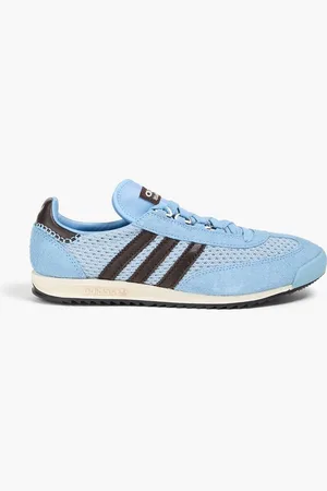 adidas Striped suede and mesh sneakers - Blue