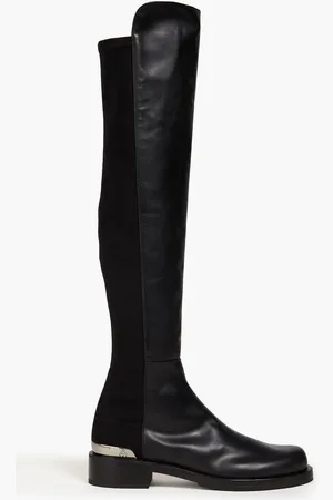 Stuart Weitzman Microstretch and leather over-the-knee boots