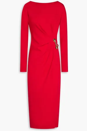 Moschino Embellished ponte midi dress