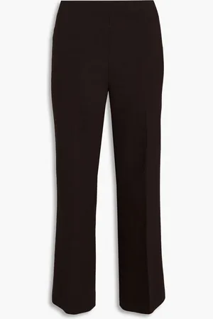 THEORY Crepe kick-flare pants - Brown