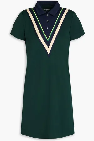 Tory Burch Piqué mini shirt dress - Green