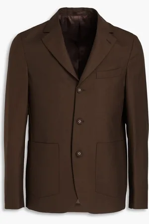 OFFICINE GENERALE Wool blazer - Brown