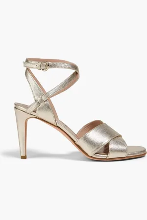 RED(V) Metallic leather sandals - Metallic