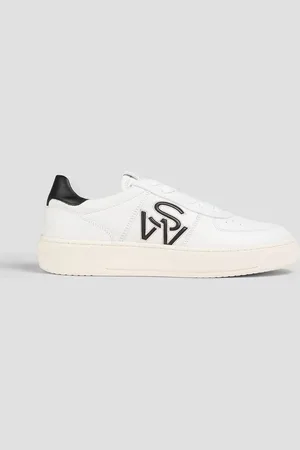 Stuart Weitzman Two-tone leather sneakers