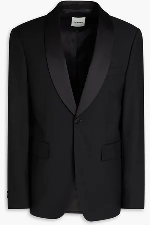 Sandro Wool and mohair-blend tuxedo jacket