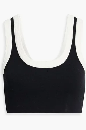 Alexander Wang Cropped stretch-knit top