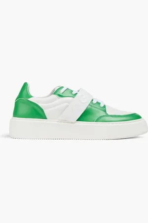 Ganni Two-tone faux leather sneakers