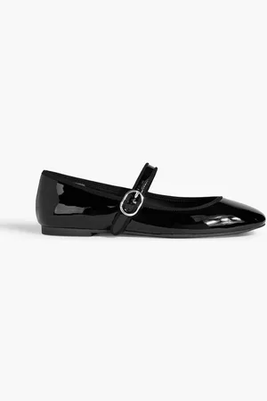 Stuart Weitzman Alice patent-leather Mary Jane flats