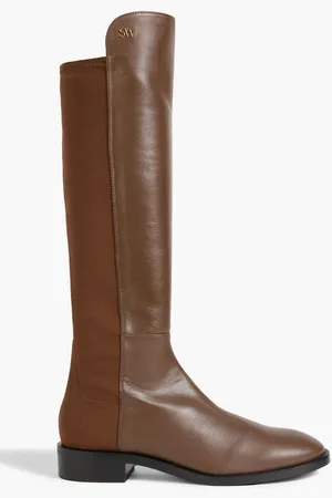 Stuart Weitzman Keelan City microstretch and leather knee boots