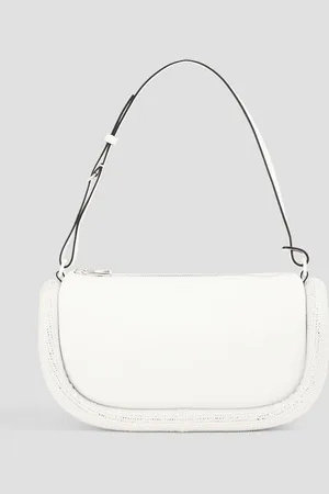 J.W.Anderson Bumper crystal-embellished leather shoulder bag - White