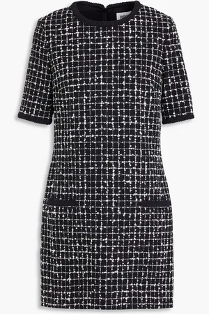 Claudie Pierlot Checked bouclé-tweed mini dress