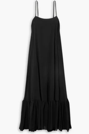 ROTATE Gathered chiffon maxi dress