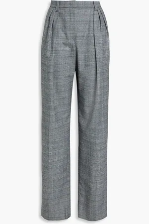 Emporio Armani Prince of Wales checked wool-blend tapered pants