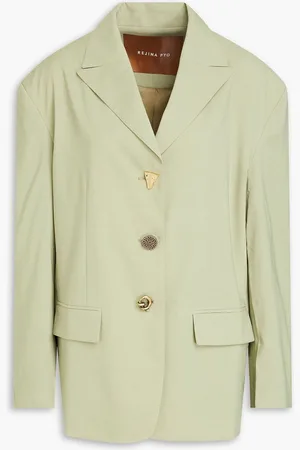 REJINA PYO Woven blazer - Green