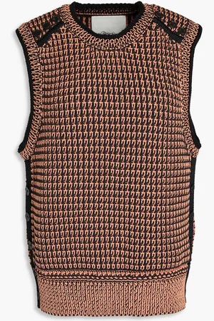 3.1 Phillip Lim Two-tone knitted vest - Brown