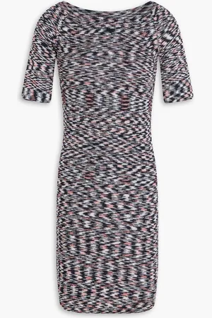 Missoni Space-dyed knitted mini dress - Blue