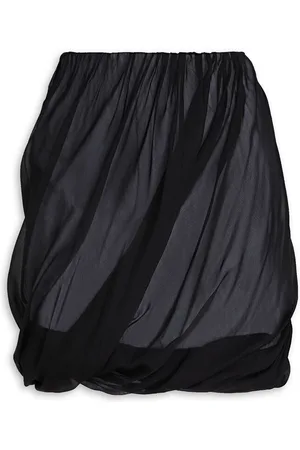 Helmut Lang Draped silk-chiffon mini skirt