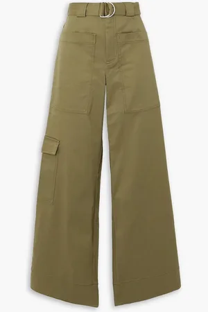 Proenza Schouler Cotton-blend twill cargo pants - Green
