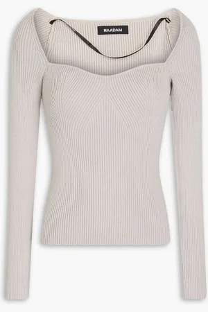 NAADAM Ribbed cotton-blend sweater - Gray