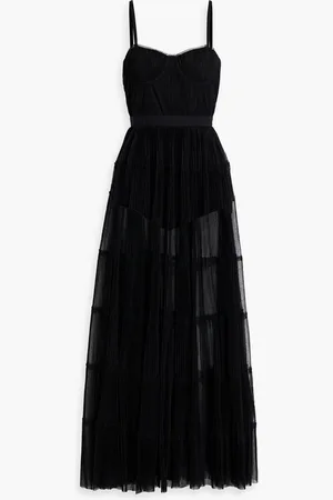 ALICE+OLIVIA Alice Olivia - Deena pleated organza maxi dress