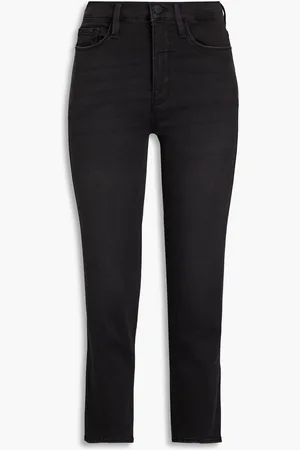 Frame Le Pixie Sylvie cropped high-rise slim-leg jeans