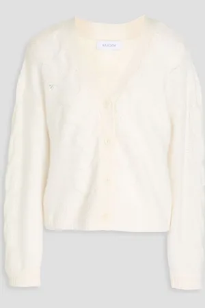 NAADAM Cable-knit cashmere cardigan - White