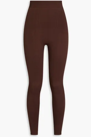 Rick Owens Cropped piqué leggings - Brown