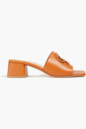 Gianvito Rossi Ribbon Slide leather mules - Brown