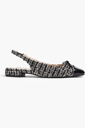 Stuart Weitzman Metallic tweed slingback flats