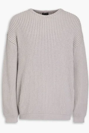 Giorgio Armani Ribbed wool sweater - Gray