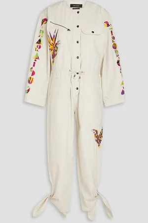 Isabel Marant Gigi embroidered cotton jumpsuit - White