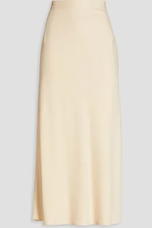 GENTRYPORTOFINO Crepe midi skirt - White