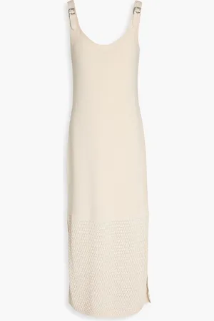 RAG&BONE Georgia cotton-blend midi dress - Neutral