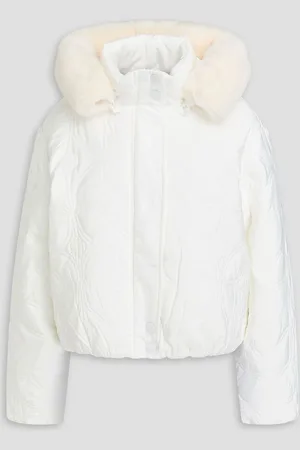 Maje Quilted shell hooded jacket