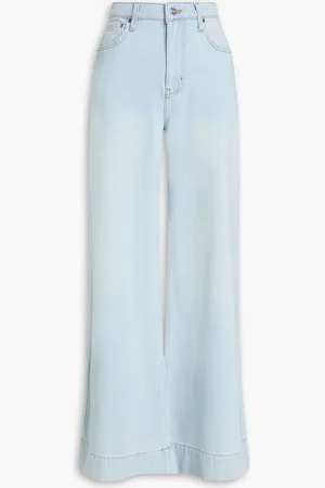Derek Lam Coralie faded high-rise wide-leg jeans - Blue