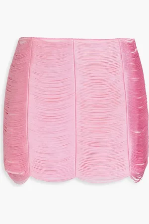 Alexander Wang Fringed mesh mini skirt
