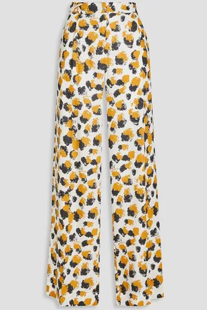 MOTHER OF PEARL Printed TENCEL™ Lyocell wide-leg pants - White