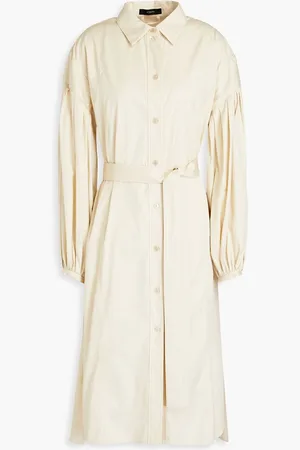 Joseph Montague belted cotton-poplin midi shirt dress - Neutral