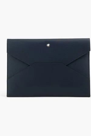 Montblanc Textured-leather pouch - Blue