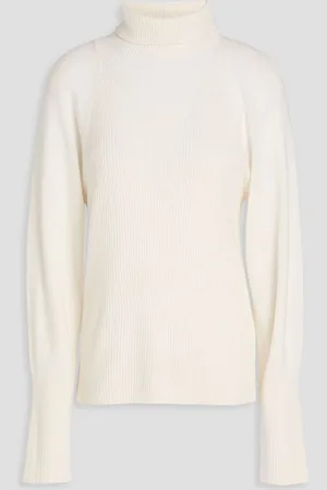 Fabiana Filippi Ribbed cashmere turtleneck sweater - White