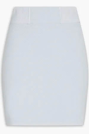 Claudie Pierlot Waffle-knit mini skirt - Blue