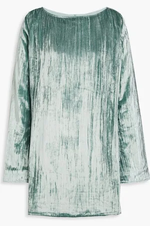 Loulou Studio Crushed velvet mini dress - Green