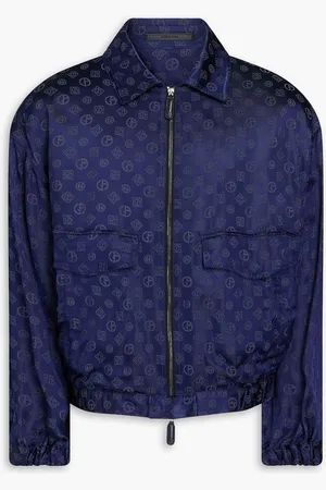 Giorgio Armani Satin-jacquard jacket - Blue