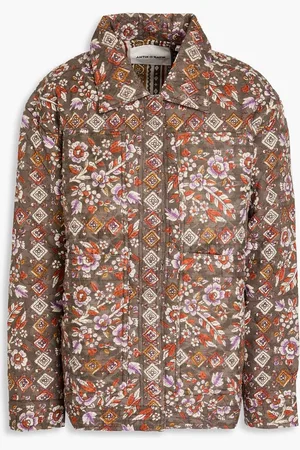 Antik Batik Flora quilted floral-print cotton fil coupé jacket