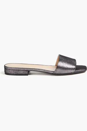Sergio Rossi Metallic suede sandals - Metallic