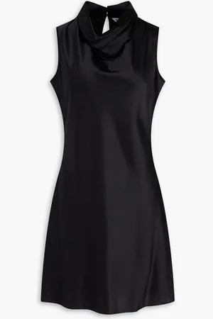 VERONICA BEARD Maelle draped silk-blend satin mini dress