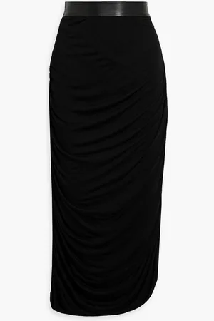 Envelope1976 Verdi ruched jersey midi skirt