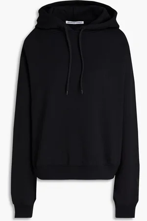 Alexander Wang Logo-print French cotton-blend terry hoodie