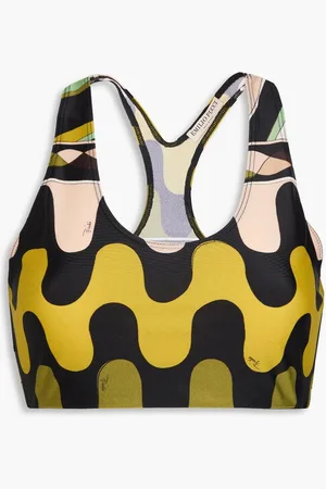 Puccini Printed stretch-jersey sports bra