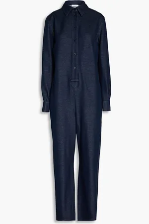 Max Mara Cotton-blend jersey jumpsuit - Blue